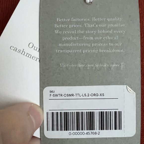 Everlane Women’s The Boxy Turtleneck in Cashmere Size XS Orange - Picture 5 of 9